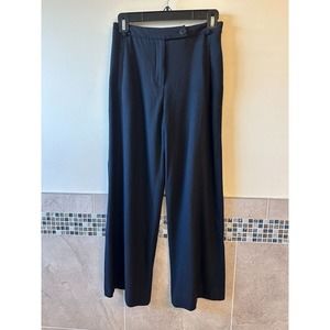 NWOT ARMANI COLLEZIONI Black Cotton Blend Dress Pants SZ 2 Made in Italy